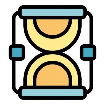 Hourglass measuring time with falling sand grains イラスト素材