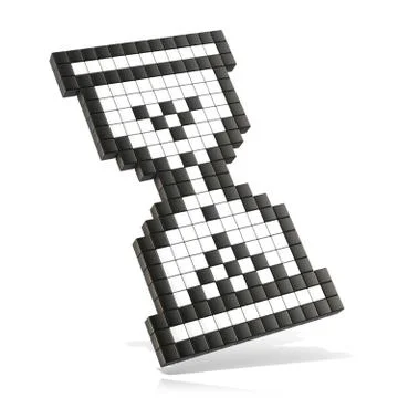Hourglass mouse cursor. 3D Stock Illustration