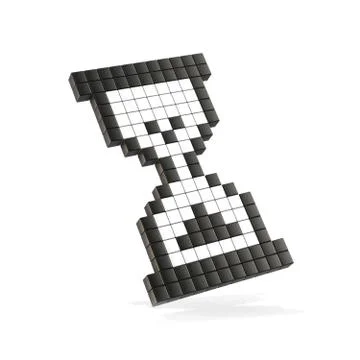 Hourglass mouse cursor. 3D Ilustração Stock