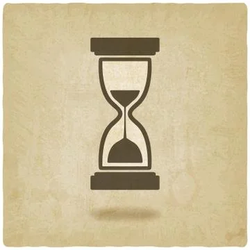 Hourglass old background Stock-Illustration