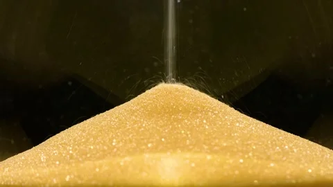 An hourglass, or a clock with sand flowing out of it, is a symbol of the pa.. Stock Footage 315633697