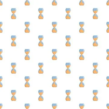 Hourglass pattern illustrating time passing and measurement Stock Illustration
