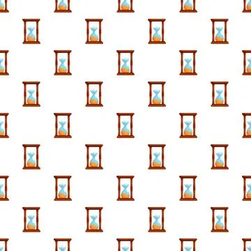 Hourglass pattern with pouring blue sand Stock Illustration