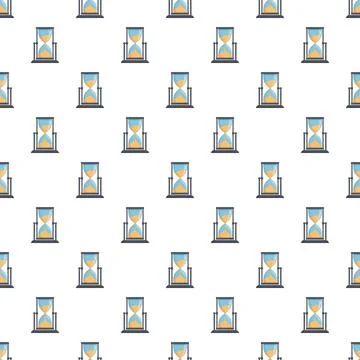 Hourglass pattern showing sand flowing through time Stock Illustration