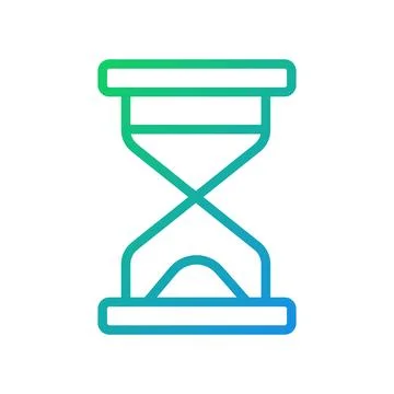 Hourglass pixel perfect gradient linear vector icon Stock Illustration