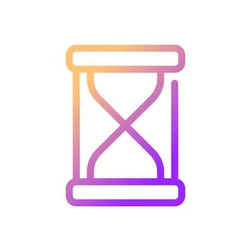 Hourglass pixel perfect gradient linear ui icon Stock-Illustration