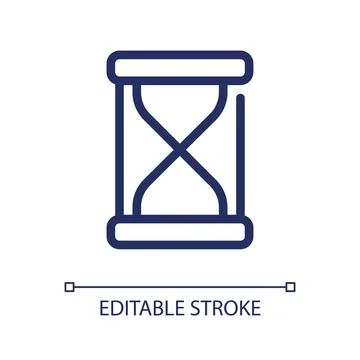 Hourglass pixel perfect linear ui icon Stock-Illustration