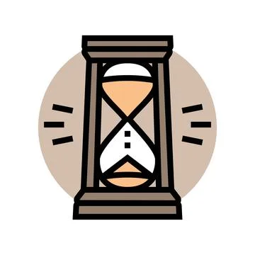 Hourglass progress color icon vector illustration Stock Illustration