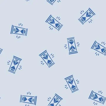 Hourglass progress glyph seamless pattern Illustrazione stock