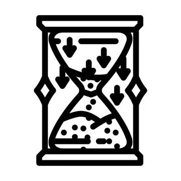 Hourglass progress line icon vector illustration Illustrazione stock