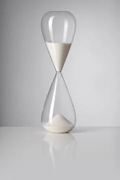 A Hourglass on reflective background 스톡 사진