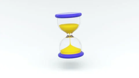 Hourglass rotate around it axis. Simple icon for web and app. Seamless Loop. Stock Footage 248158788