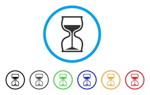 Hourglass Rounded Icon Illustrazione stock