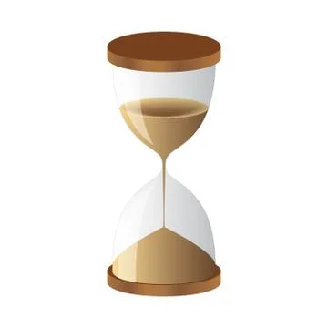 Hourglass sand clock Stock Illustration