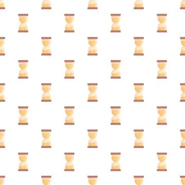 Hourglass sand clock pattern representing time concept measuring countdown Stock Illustration