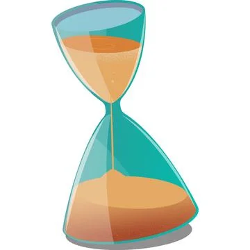 Hourglass sand clock vector time deadline icon Illustrazione stock