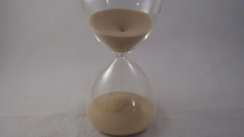 Hourglass sand half through Stock Footage 123857951