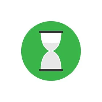 Hourglass, sand, time icon. Vector illustration, flat design. Stock Illustration