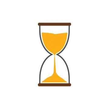 Hourglass, sand, time icon. Vector illustration, flat design. Stock Illustration