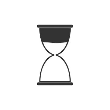 Hourglass, sand, time icon. Vector illustration, flat design. Stock Illustration