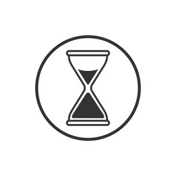 Hourglass, sand, time icon. Vector illustration, flat design. Stock Illustration