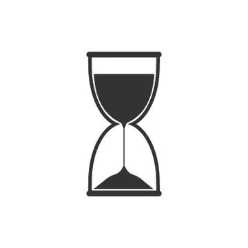 Hourglass, sand, time icon. Vector illustration, flat design. Stock Illustration
