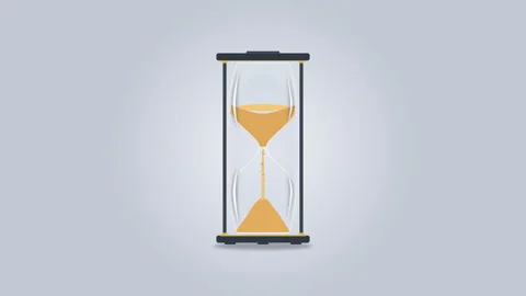 Hourglass sand timer animation timer countdown loop motion graphic Stock-Footage 346548745
