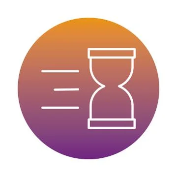 Hourglass sand timer block style icon Stock Illustration