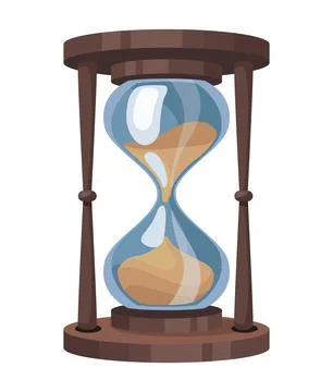 Hourglass sand timer Stock Illustration