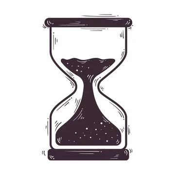 Hourglass sand timer Stock Illustration
