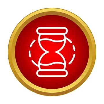 Hourglass sand timer line icon deadline concept 스톡 일러스트