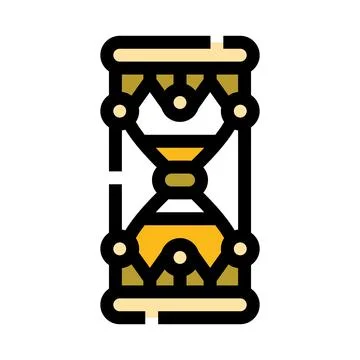 Hourglass sand timer measuring passing time and deadline Stock Illustration