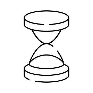 Hourglass sand timer measuring passing time concept 스톡 일러스트