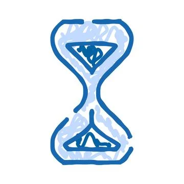 Hourglass sand timer measuring passing time concept イラスト素材