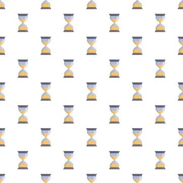 Hourglass sand timer measuring time seamless pattern Stock-Illustration