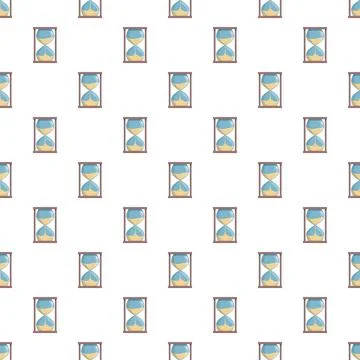 Hourglass sand timer pattern representing passing time deadline イラスト素材