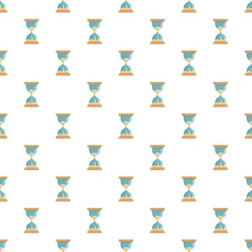 Hourglass sand timer repeating pattern background Stock Illustration