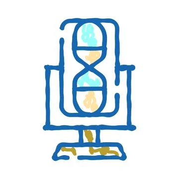 Hourglass sand timer representing passing time duration Stock Illustration