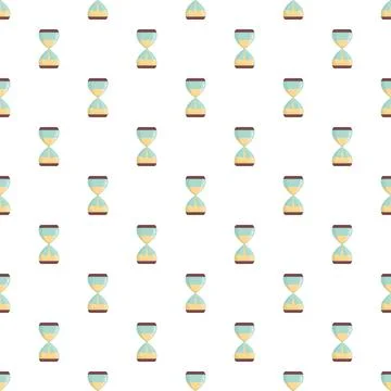 Hourglass sand timer seamless pattern background Stock-Illustration