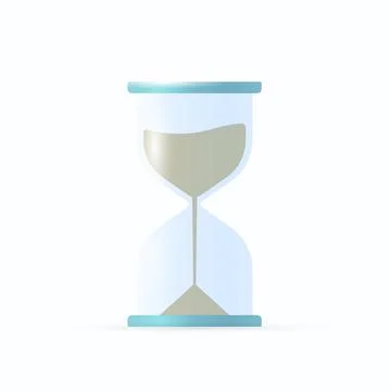 Hourglass sandtime vector icon isolated on white background Stock Illustration