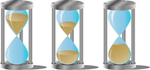 Hourglass set Stock Illustration