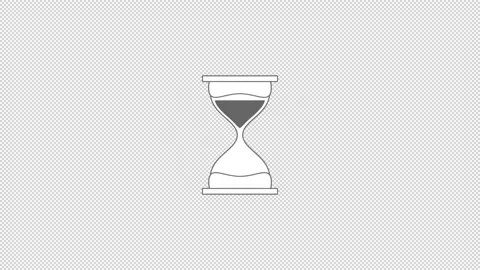An hourglass. A simple animated icon. Without background. Stock Footage 161495124