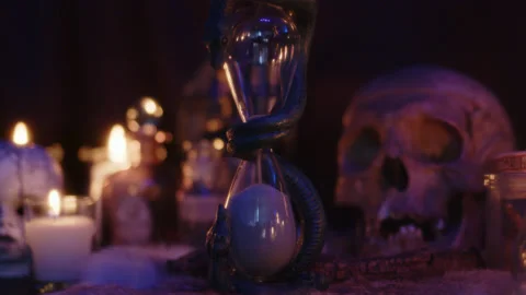 HourGlass Skull End Stock Footage 223934454
