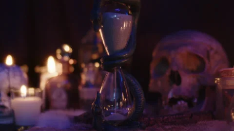 HourGlass Skull Start Stock Footage 223934449