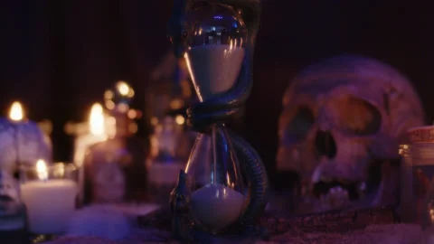 HourGlass Skull Timelapse Stock Footage 223935004