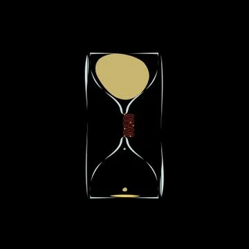 Hourglass to slow down the time Stock Illustration