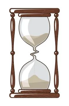 Hourglass, slowing down time Stock Illustration