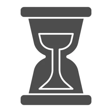 Hourglass solid icon. Sand clock, ancient tool for measuring time. Jurisprudence イラスト素材