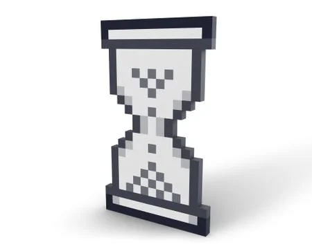 Hourglass standing Stock Illustration