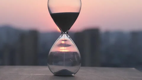 Hourglass in the sunset Stock Footage 241550885
